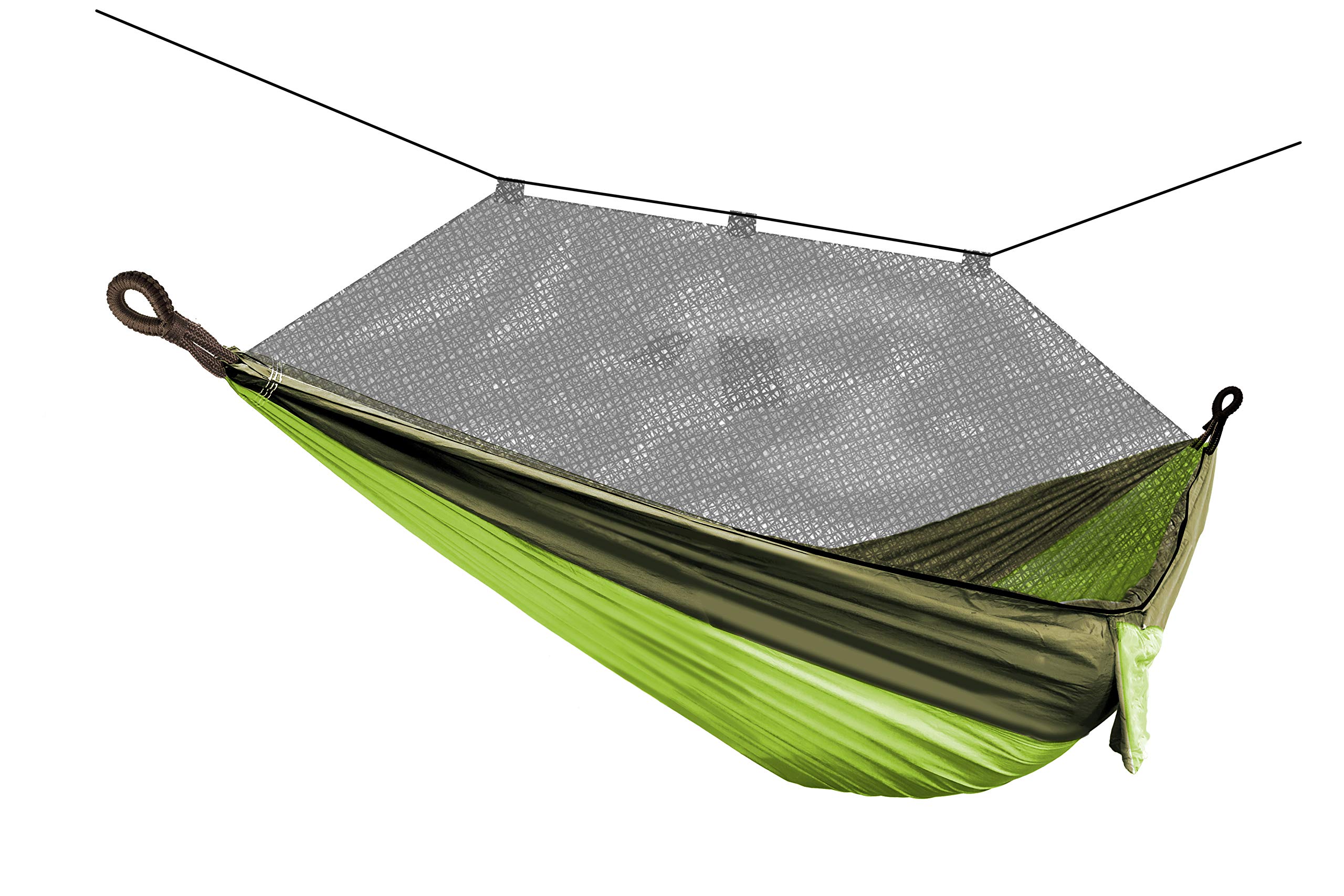 Bliss Hammocks BH-406XLS-N-FG Portable Camping Hammock with Mosquito Net & Adjustable Tree Straps - 54