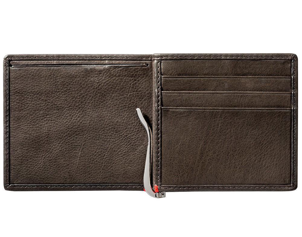 Vintage Zippo 1932 Replica Metal Plate Mocha Leather Wallet for Men - Perfect for Everyday Use, Travel & Gifting