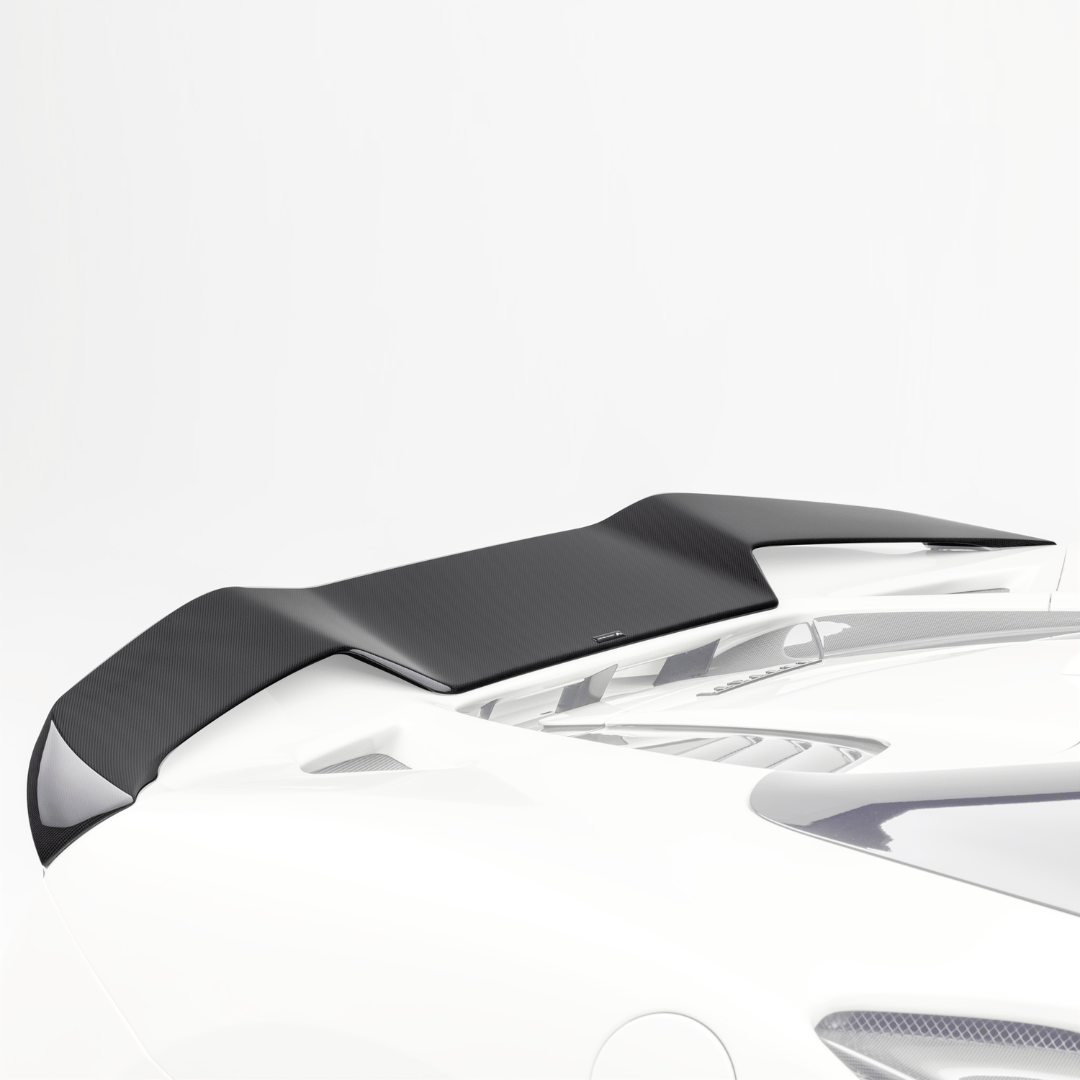 Ferrari F8 Furioso Carbon Fiber Rear Spoiler - High-Performance Trunk Lid Wing for Racing & Street Use