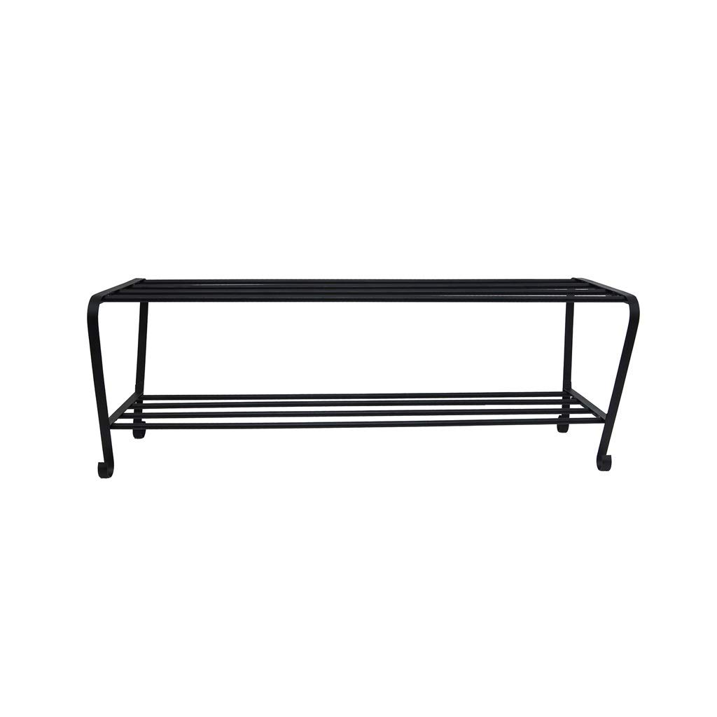 Sturdy All-Steel Shoe Rack for Porch - Space-Saving Double Layer Shoe Organizer with No-Tools Assembly - Perfect for Entryway, Mudroom & Closet Storage