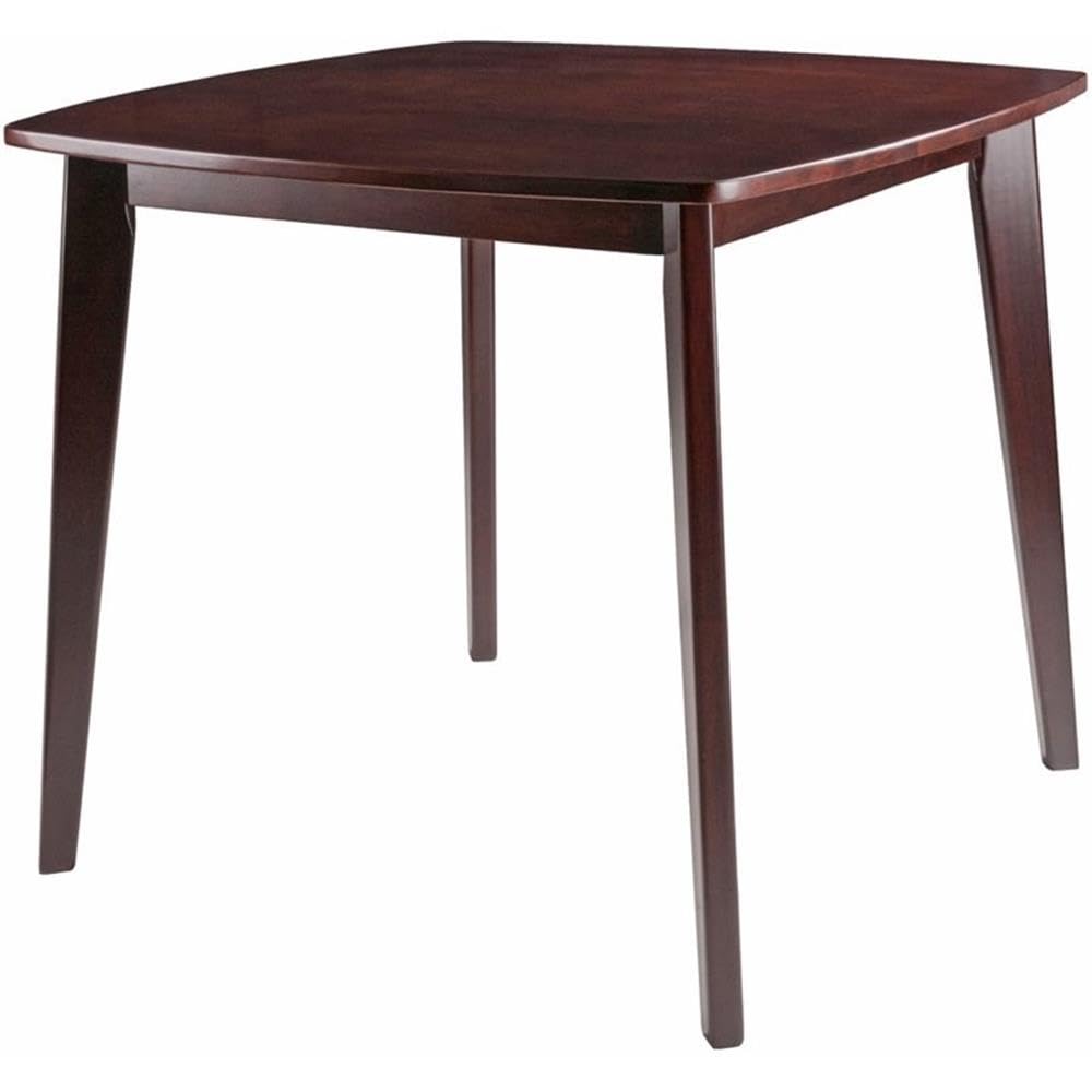 Pemberly Row Solid Walnut Wood Square Transitional Dining Table - Perfect for Modern Farmhouse, Rustic, and Contemporary Dining Rooms