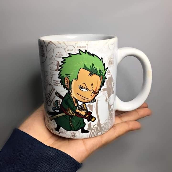 Roronoa Zoro Anime Coffee Mug - 330ml White One Piece Themed Tea Cup for Anime Fans | Microwave & Dishwasher Safe | Perfect Gift for Birthday, Office & Home Use