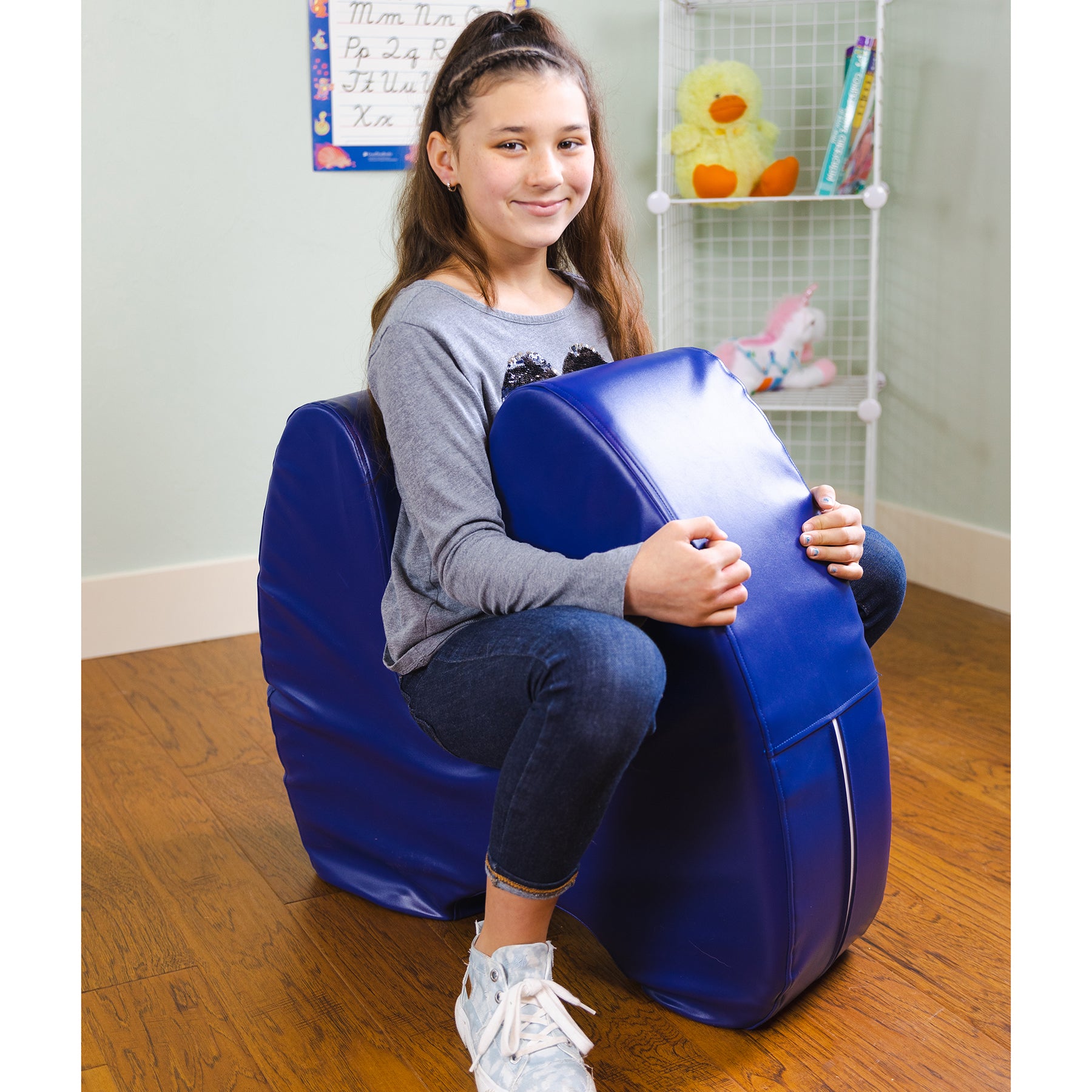 Bouncyband® Sensory Soft Squeeze Seat for Kids - Calming Fidget Cushion for ADHD, Autism & Anxiety Relief - Perfect for Classroom, Home & Car Use