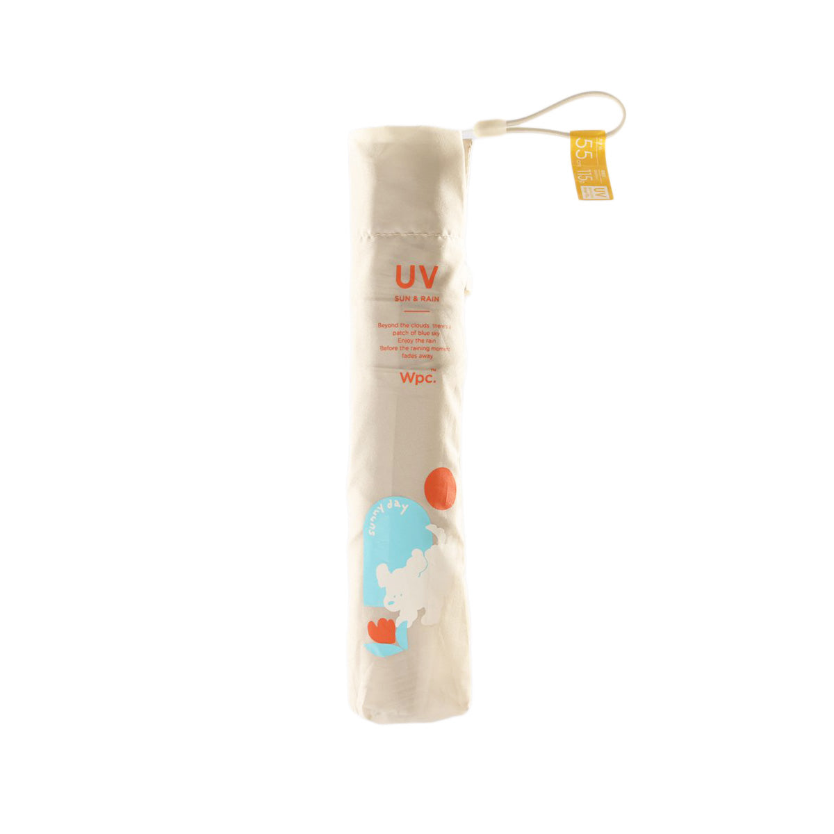 W.P.C. Al Sunny Rainy 115G Mini Beige Compact Umbrella (120g) - Perfect for Travel, Commuting & Outdoor Activities