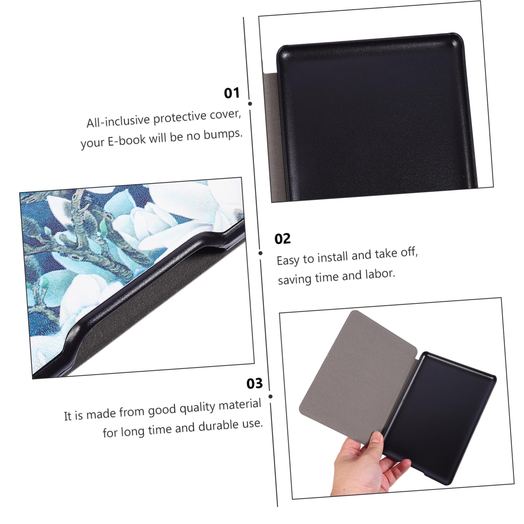 Angoily 3-Pack Waterproof Ebook Reader Protective Case - Lightweight Tablet Cover Sleeve for Kindle, Nook & E-Readers - Perfect for Travel, Commuting & Home Use