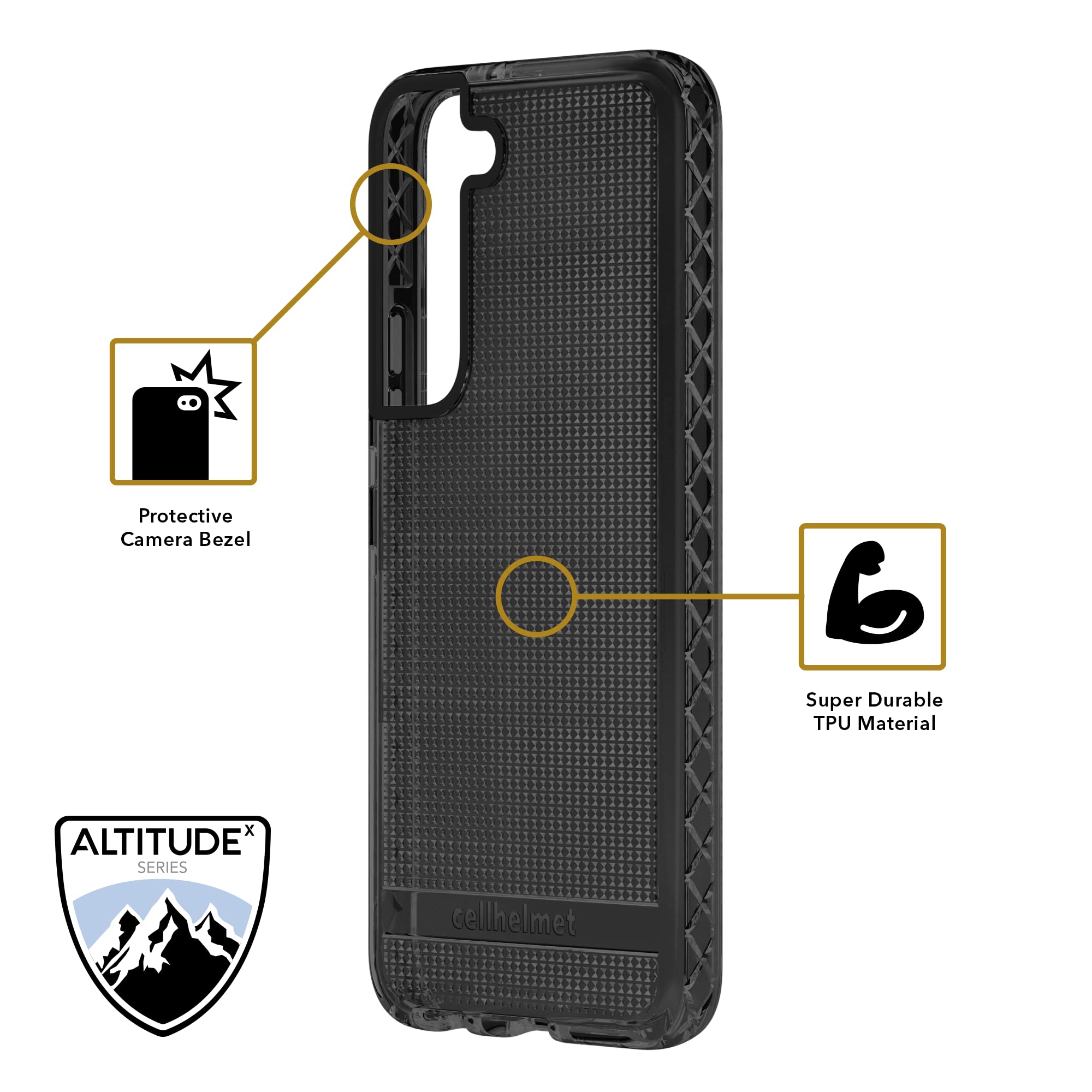 Altitude X Series Shockproof Case for Samsung Galaxy S22 5G - Slim Protective Phone Cover with Military-Grade Drop Protection (Matte Black) | Perfect for Outdoor Adventures, Work & Daily Use