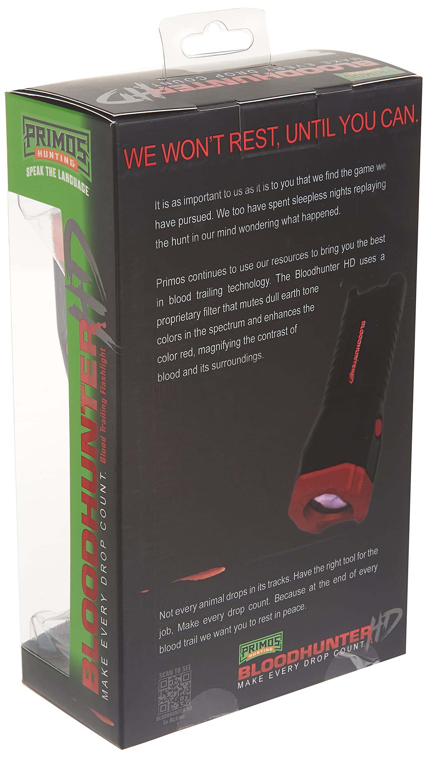 Primos Hunting Bloodhunter HD - Advanced Shadow-Free Blood Tracking Light for Night Hunting | Waterproof & Durable Game Recovery Light | Perfect for Deer, Hog, and Predator Hunting in Low Light Conditions