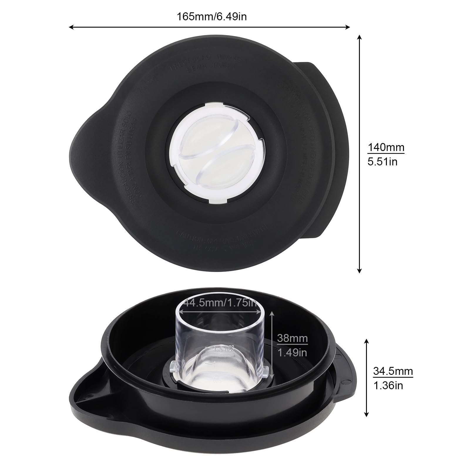 Oster Blender Lid Cover Replacement - 2Pcs Compatible with Osterizer Classic Series 6-Cup Glass Jar & Oster Pro 1200 Blender - Durable Blender Accessories for Smoothies, Shakes & Food Prep