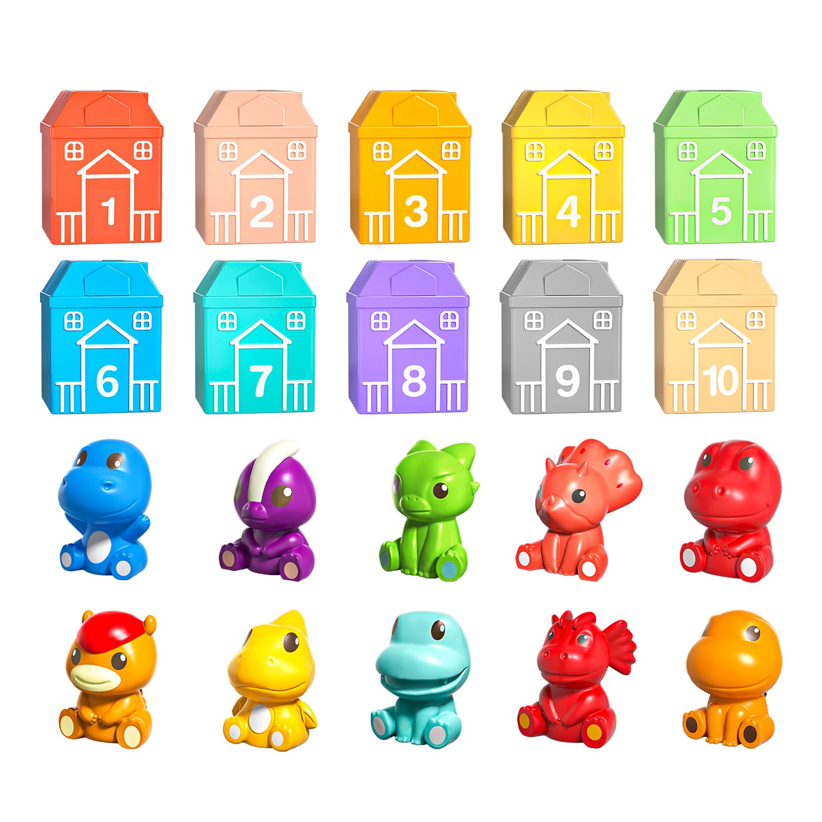 **Bennol Montessori Learning Toys for 3 Year Old Boys & Girls - 20-Piece Dinosaur Educational Toys, Toddler Preschool STEM Toys for Kids Ages 3+ - Perfect for Birthday, Christmas Gifts & Early Learning Activities**