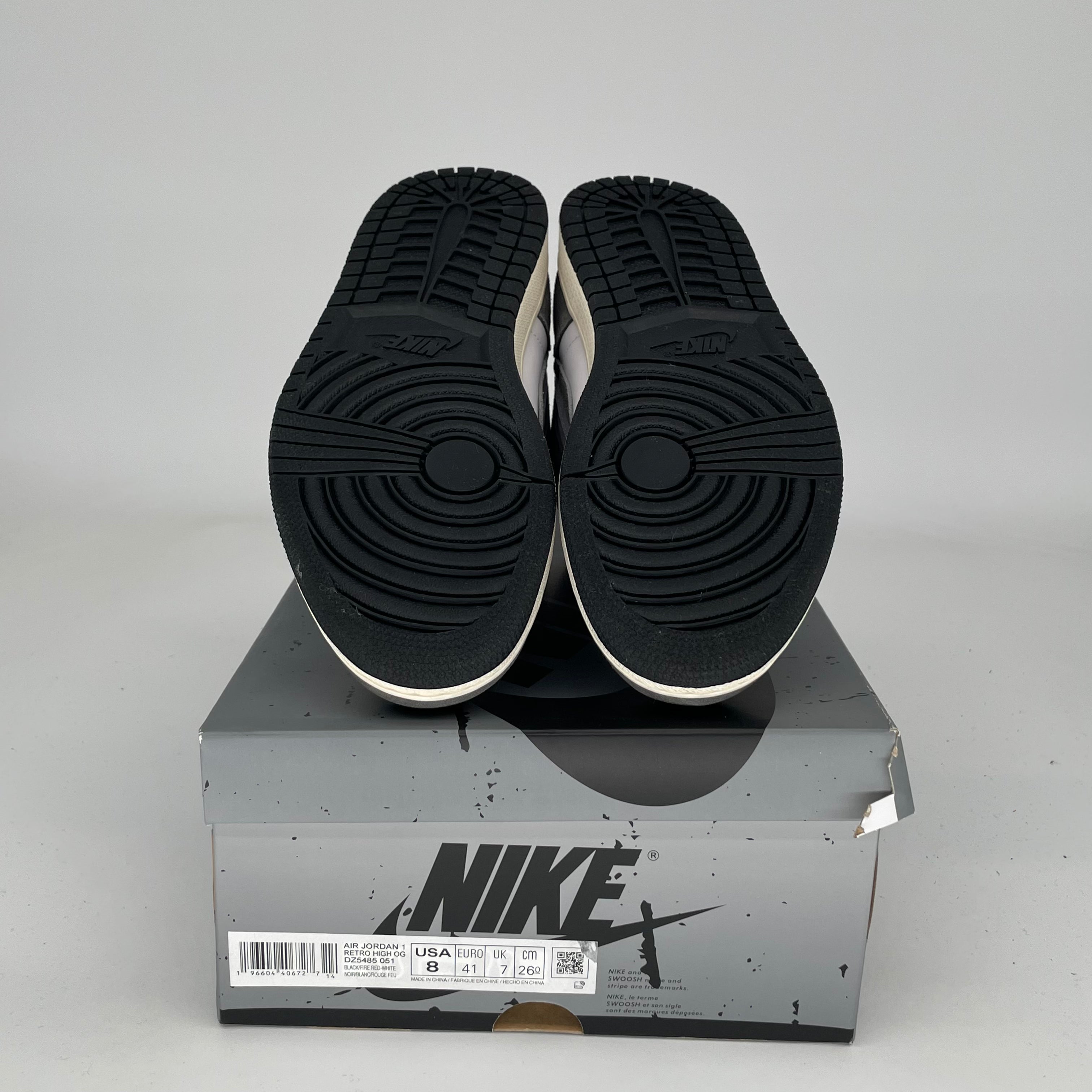 Original Air Jordan 1 Washed Black Men's Basketball Shoes Size 8 (DZ5485-051) - Retro High Tops for Sneaker Collectors & Streetwear Fashion