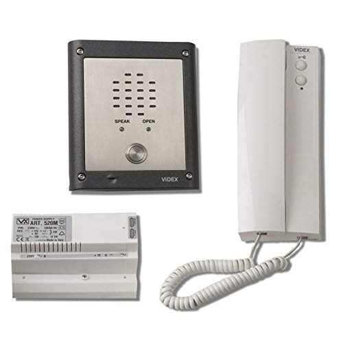 VIDEX 4K Series 1-Way Vandal Proof Intercom System with High Definition Audio - Surface Mount Security Solution for Apartments, Offices & Gated Communities