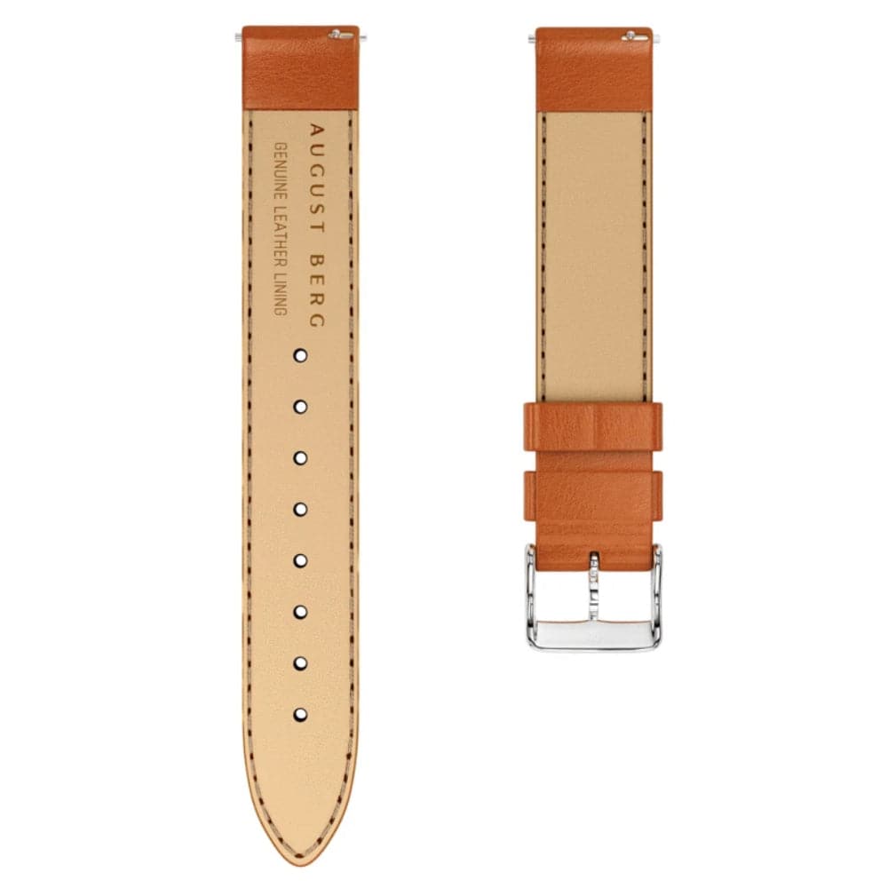August Berg 40mm Gray Dial Brown Leather Strap Unisex Watch 10140H04LBN20 - Perfect for Business, Casual & Everyday Wear