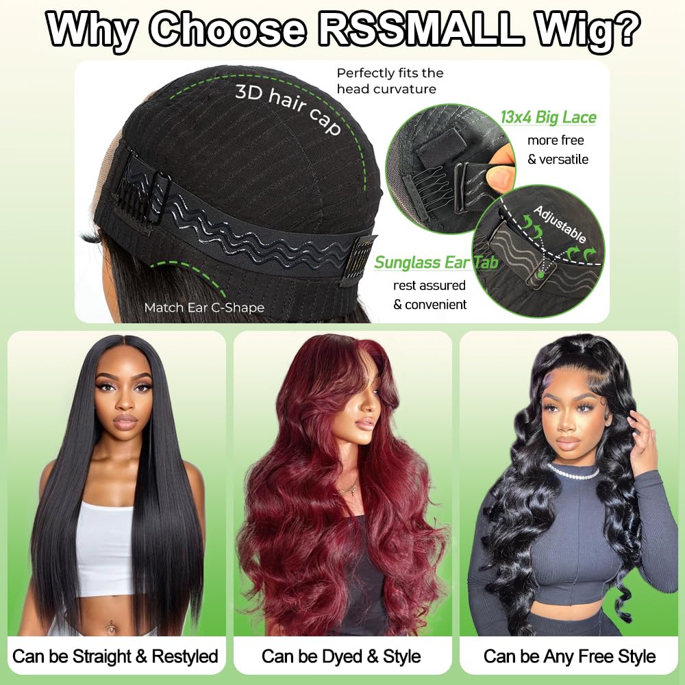 13x4 Glueless HD Lace Front Wig - 30 Inch Pre Plucked Body Wave Human Hair Wig 200% Density | No Glue Wear & Go | Perfect for Black Women | Great for Daily Wear, Parties & Special Occasions