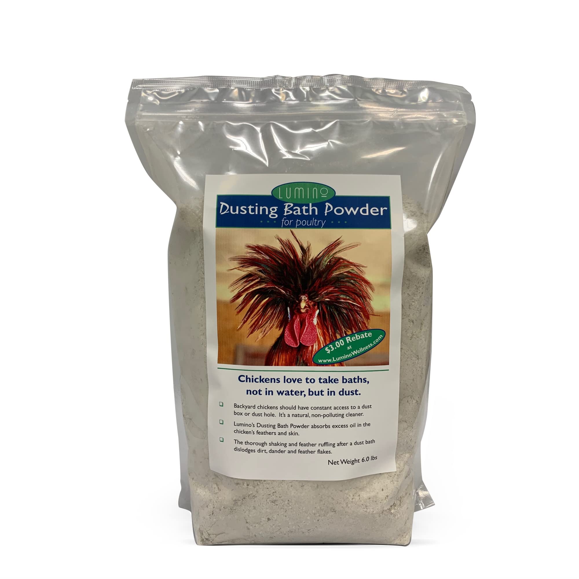 Premium Poultry Dusting Powder - 6 lbs | All-Natural Chicken & Bird Care | Ideal for Coop Maintenance & Pest Control