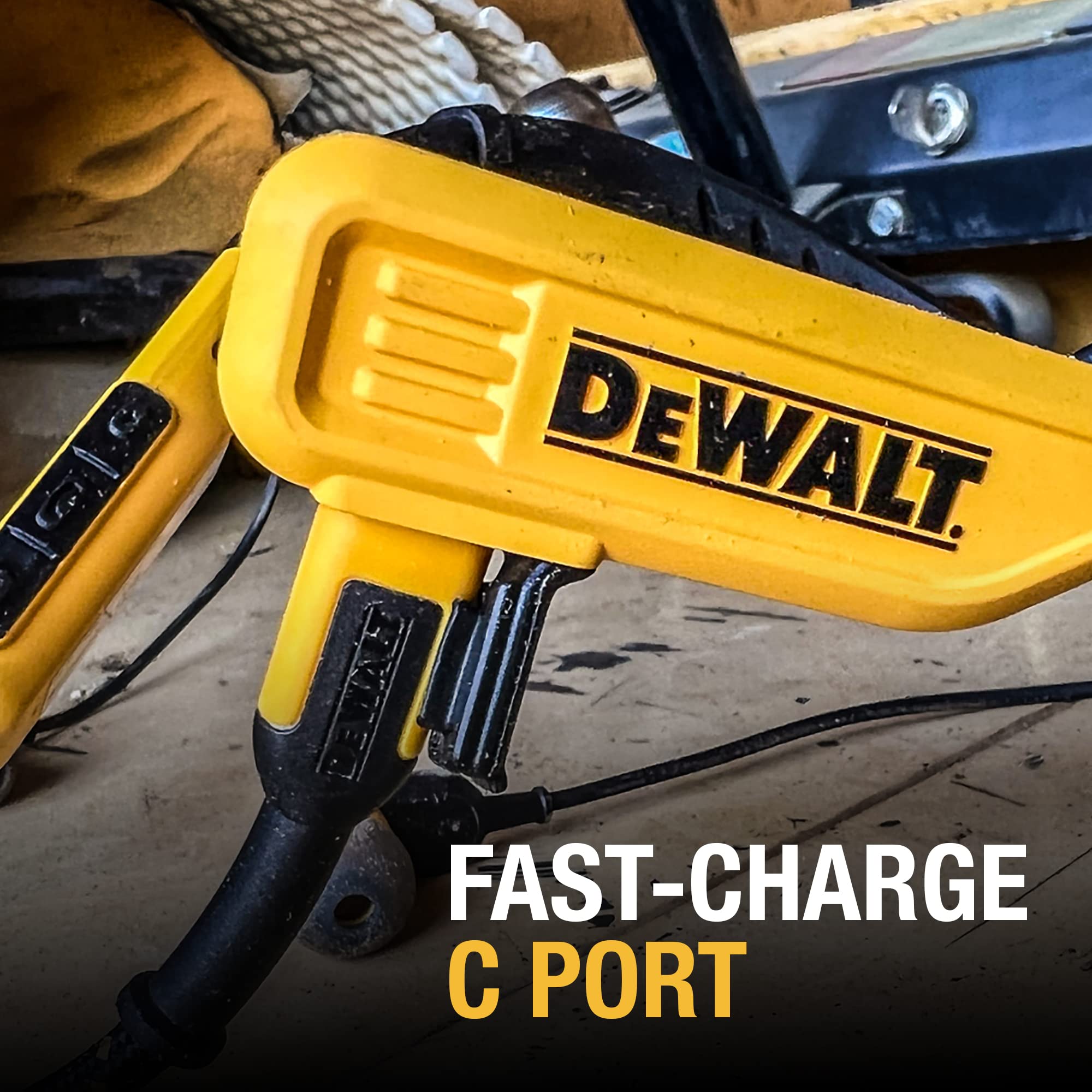 DEWALT Wireless Bluetooth Neckband Headphones with Noise Cancellation & 60W 4-Port Fast Car Charger Combo - Perfect for Construction Workers, Truck Drivers and Outdoor Adventures