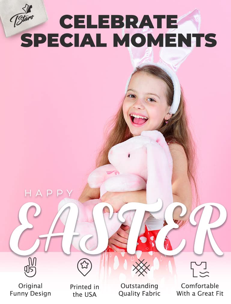 Tstars Easter Kids Shirt - Chase 3/4 Sleeve Baseball Jersey for Toddlers - Cute Spring Outfit for Easter Egg Hunts & Family Photos