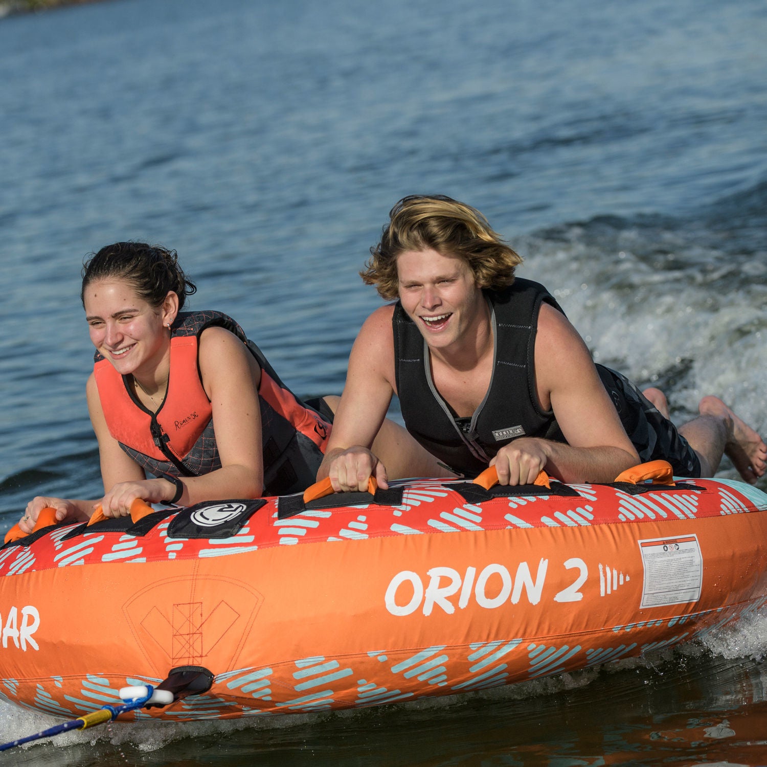 Radar Orion 2 Marshmallow Top Towable Tube for 2 Riders - Inflatable Water Tube for Lake & Boat Fun, Summer Water Sports & Family Activities
