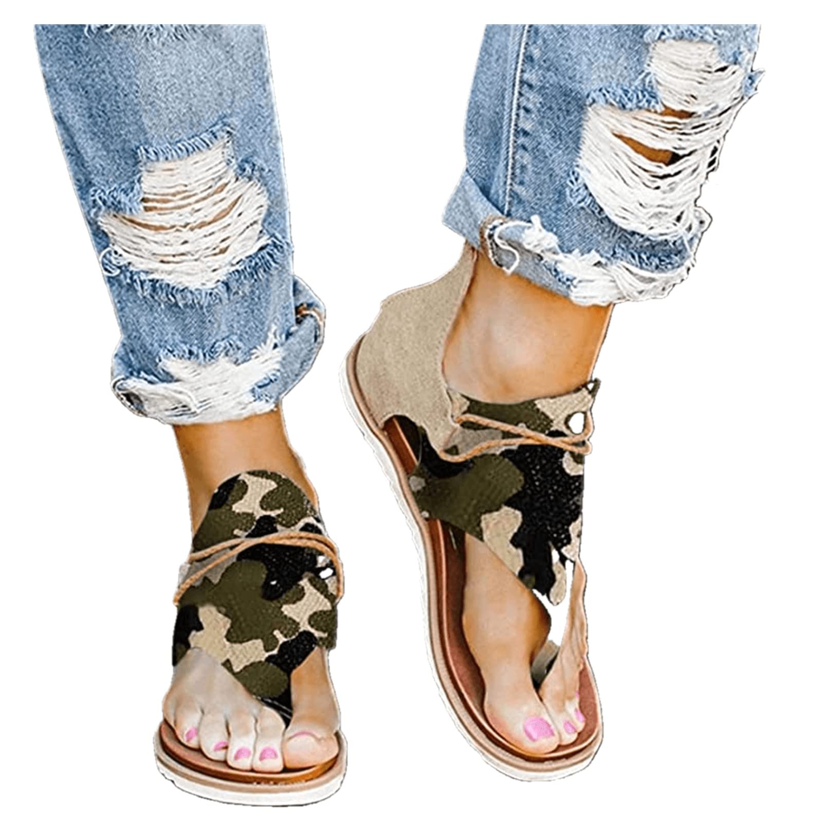Women's Comfortable Flip Flops - Summer Casual Beach Sandals with Clip Toe for Walking, Travel & Outdoor Activities | Dressy Thong Sandals for Women