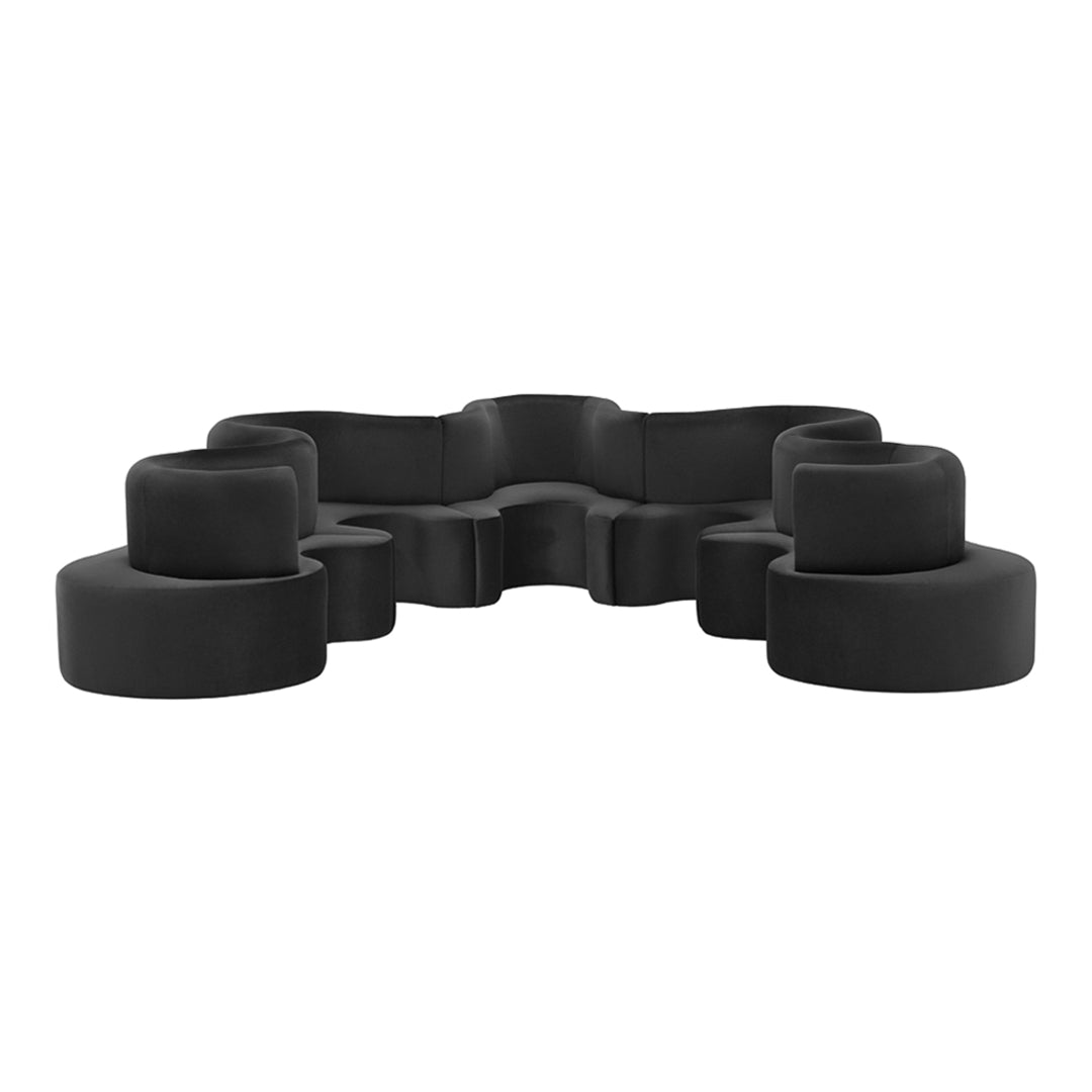 Cloverleaf Modular Sectional Sofa - Customizable Living Room Furniture for Modern Home & Office Use
