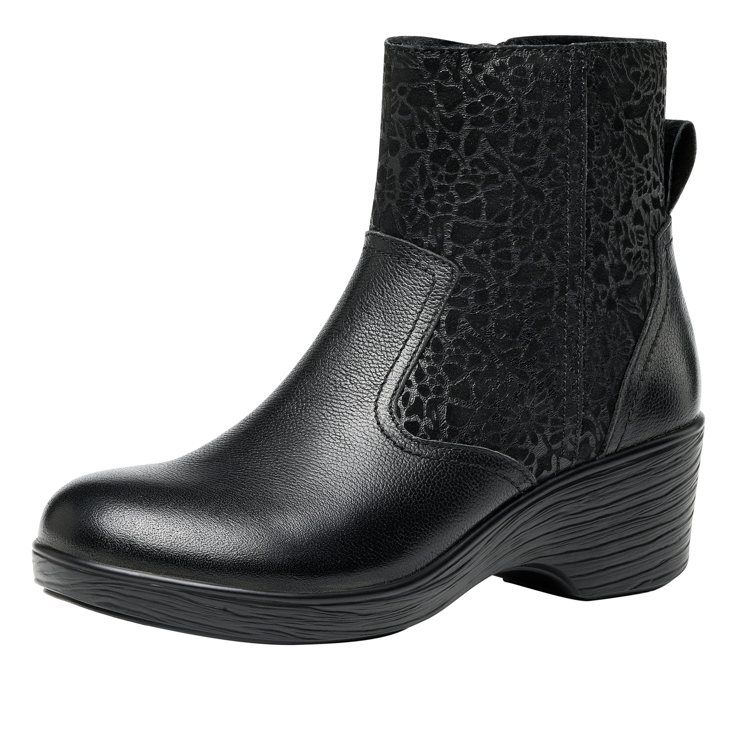 Alegria Scarlett Women's Leather Wedge Ankle Boots - Comfortable & Stylish Shoes for Work, Walking & Casual Outfits
