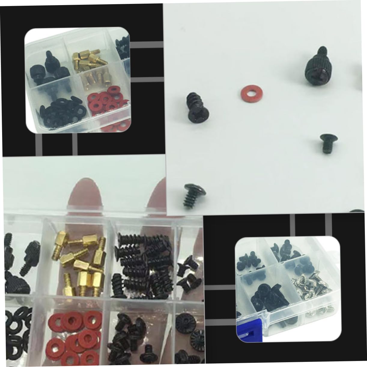 1 Set Computer Case Screws - Electronic Product Fittings & Computer Accessories for Repair - Reusable Countersunk Head Metal Screws with Paper Washers - Perfect for PC Building, Maintenance, and Chassis Assembly