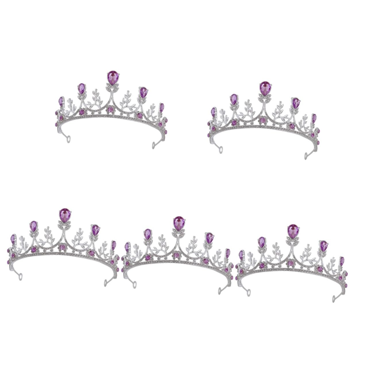 FRCOLOR 5-Piece Baroque Wedding Crown Set - Bridal Headpiece, Tiara & Headdress for Women - Vintage Royal Bride Accessories for Weddings, Cosplay, Prom & Photo Shoots