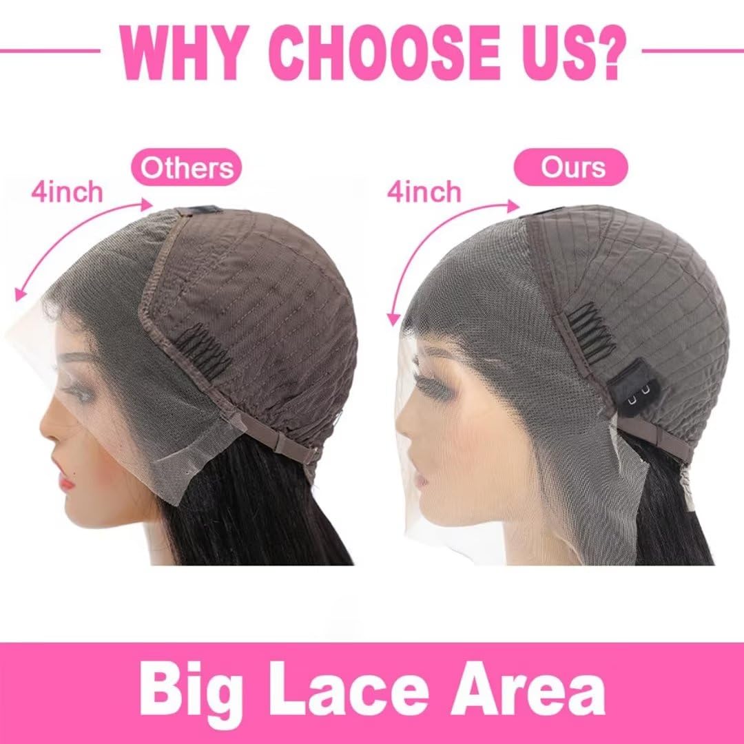 13x4 HD Lace Front Wigs Human Hair - 26 Inch Body Wave Pre Plucked 180 Density Virgin Hair - Perfect for Daily Wear, Cosplay & Special Occasions