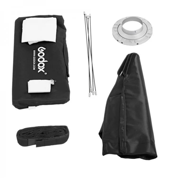 Godox 22 x 90cm Strip Box Rectangle Softbox with Grid for Bowens Mount - Perfect for Portrait, Fashion & Product Photography Studio Lighting