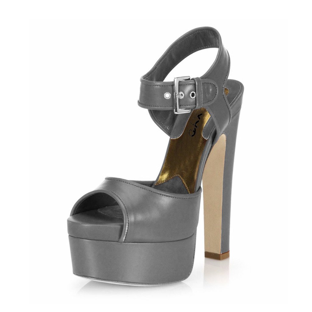 XYD Club Women's Chunky High Heel Platform Sandals - Peep Toe Slingback Pumps with Wide Ankle Strap for Women | Comfortable & Sexy Dress Shoes for Parties, Weddings & Night Out