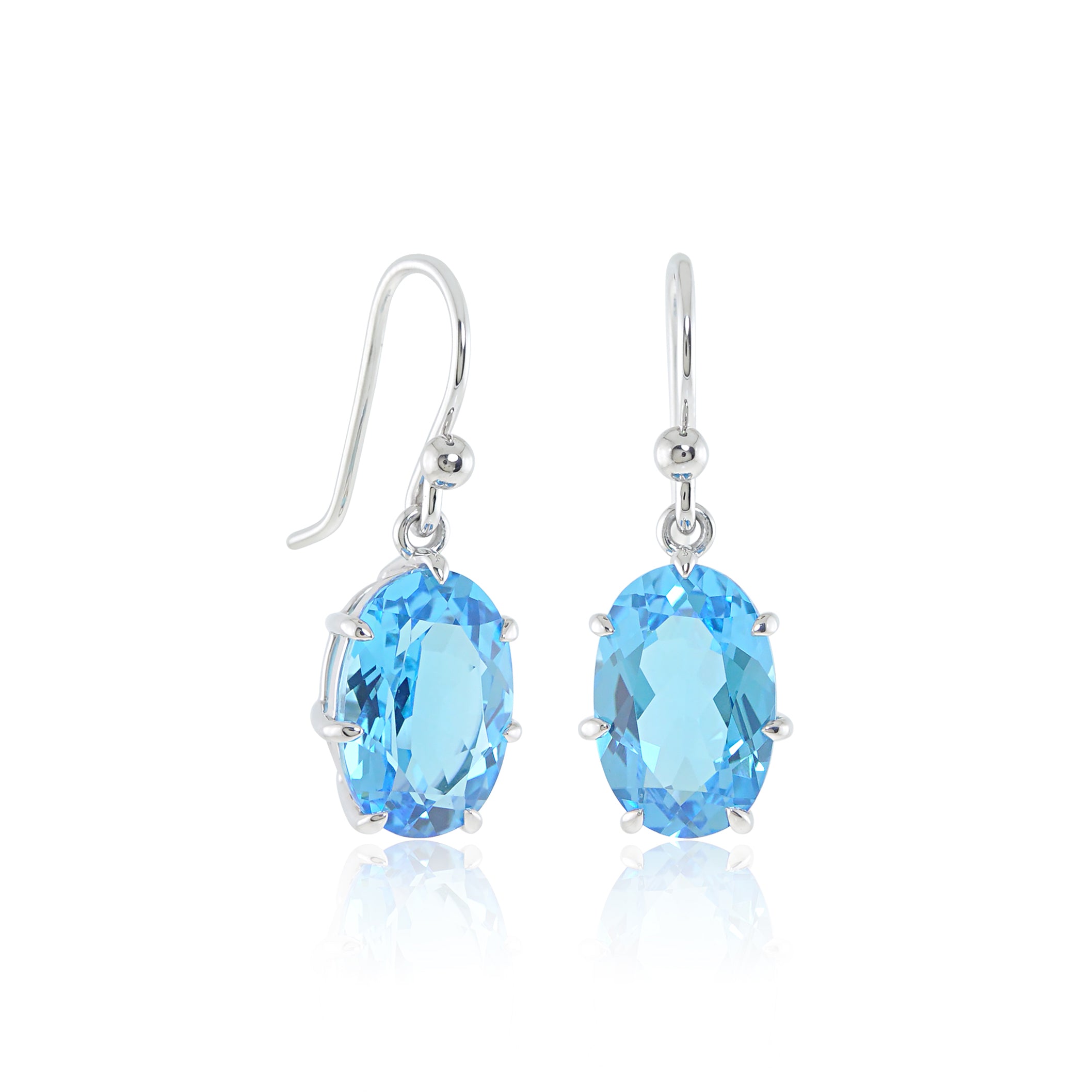 Swiss Blue Topaz Ashley Earrings – Elegant Gemstone Jewelry for Women | Perfect for Parties, Weddings & Special Occasions