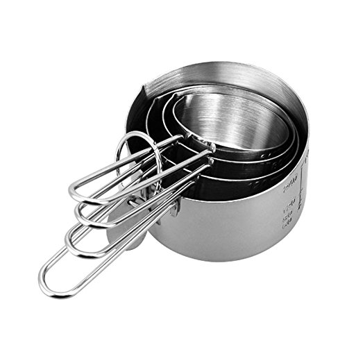 Taluka 4-Piece Stainless Steel Measuring Cup Set & 4-Piece Spoon Set with Engraved Measurements - Perfect for Dry & Liquid Ingredients - Essential Kitchen Tools for Cooking, Baking & Meal Prep