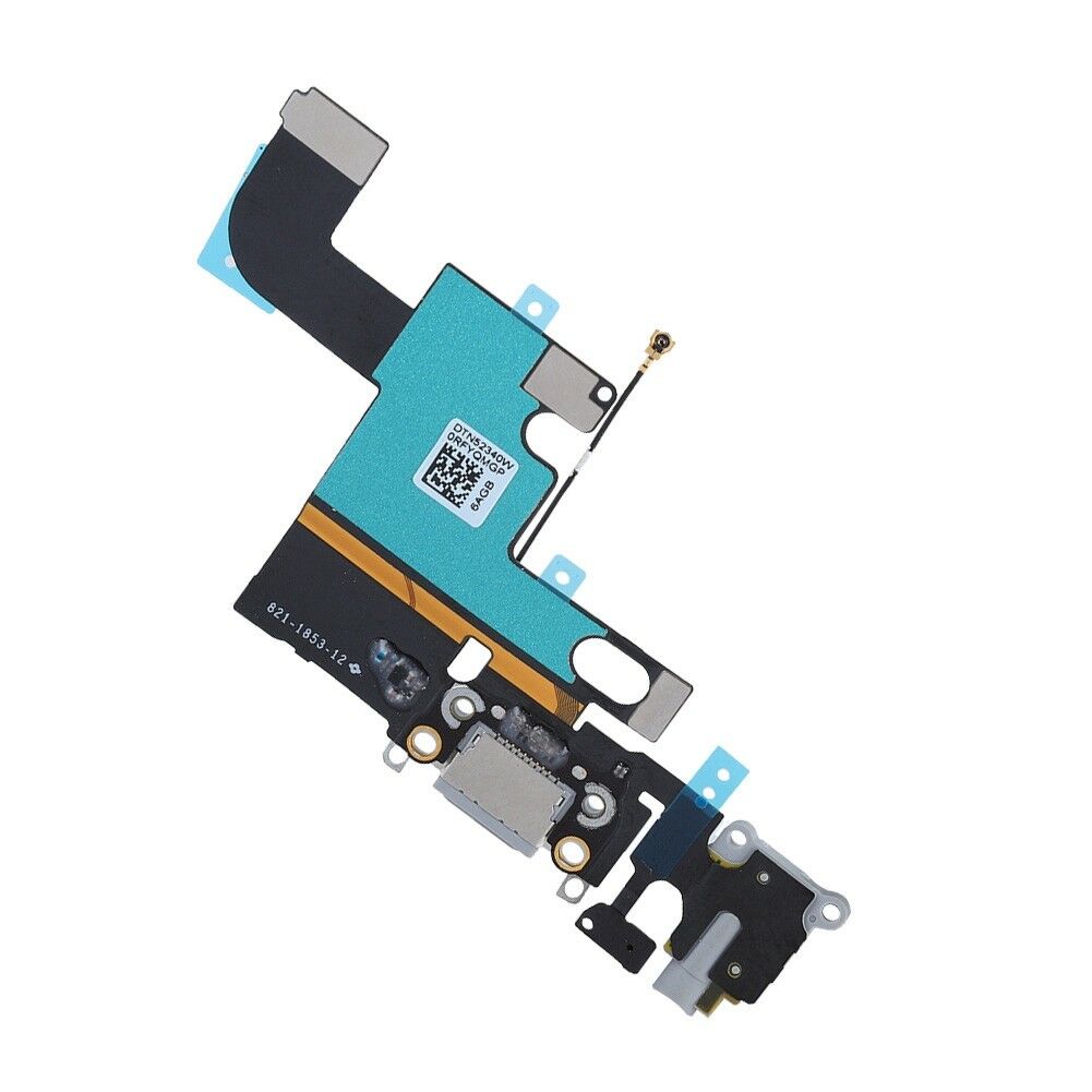 Original iPhone 6 Charging Port & Headphone Jack Flex Cable Replacement - Gray | Compatible with iPhone 6 Models | Fix Charging & Audio Issues | Perfect for DIY Repairs & Tech Enthusiasts