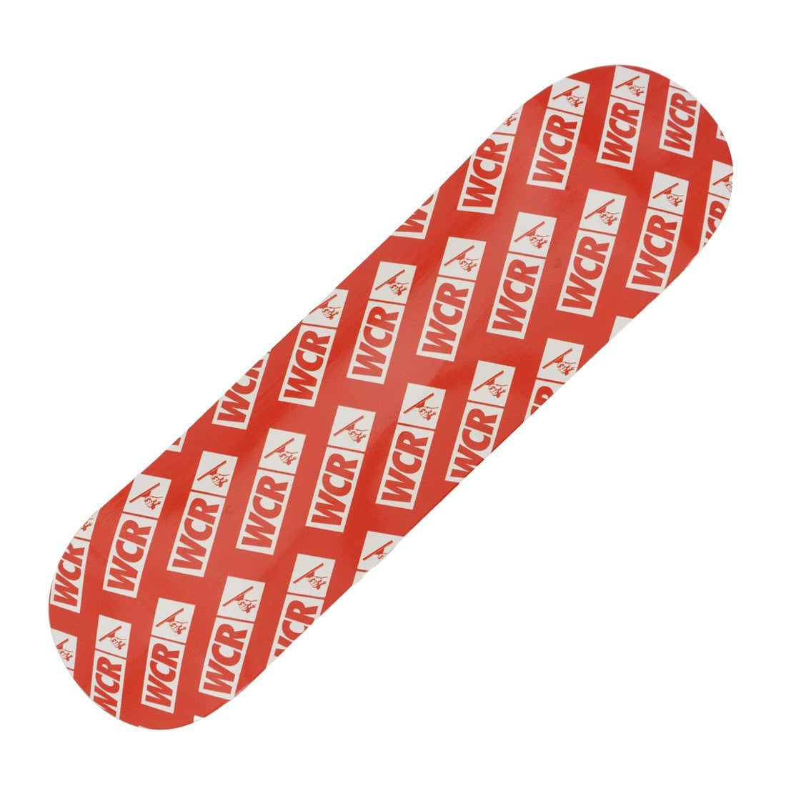WCR Skateboard Deck - Durable 7-Ply Maple Wood with Repeat Logo Design | Perfect for Street Skating, Tricks, and Commuting