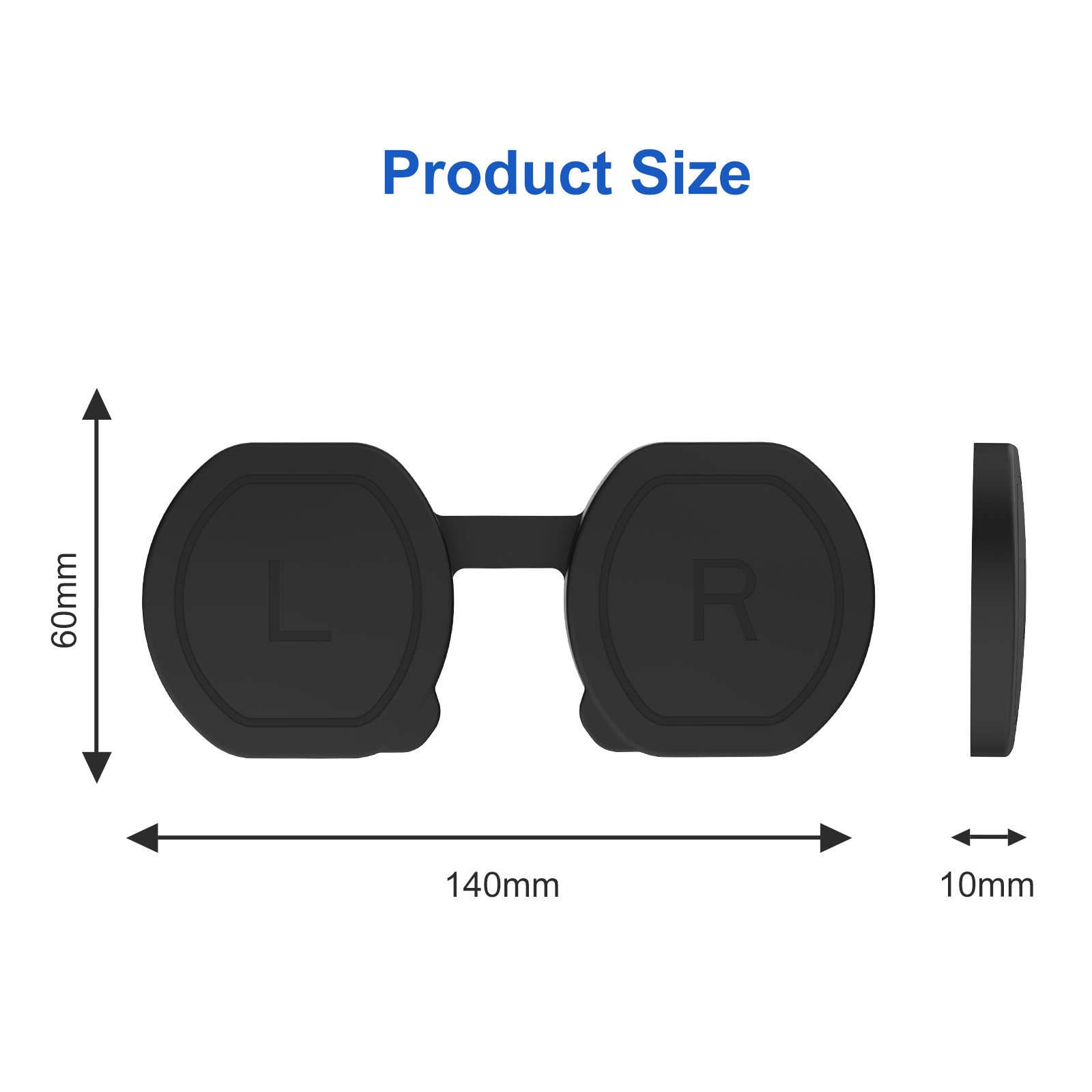 Sony PS VR2 Lens Cover - Silicone Anti-Scratch Protective Pad Accessories for Playstation VR2 Headset (Black) | Perfect for Gaming, VR Experiences & Lens Protection