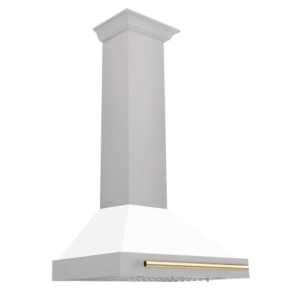 Satin Stainless Steel with Polished Gold Accent