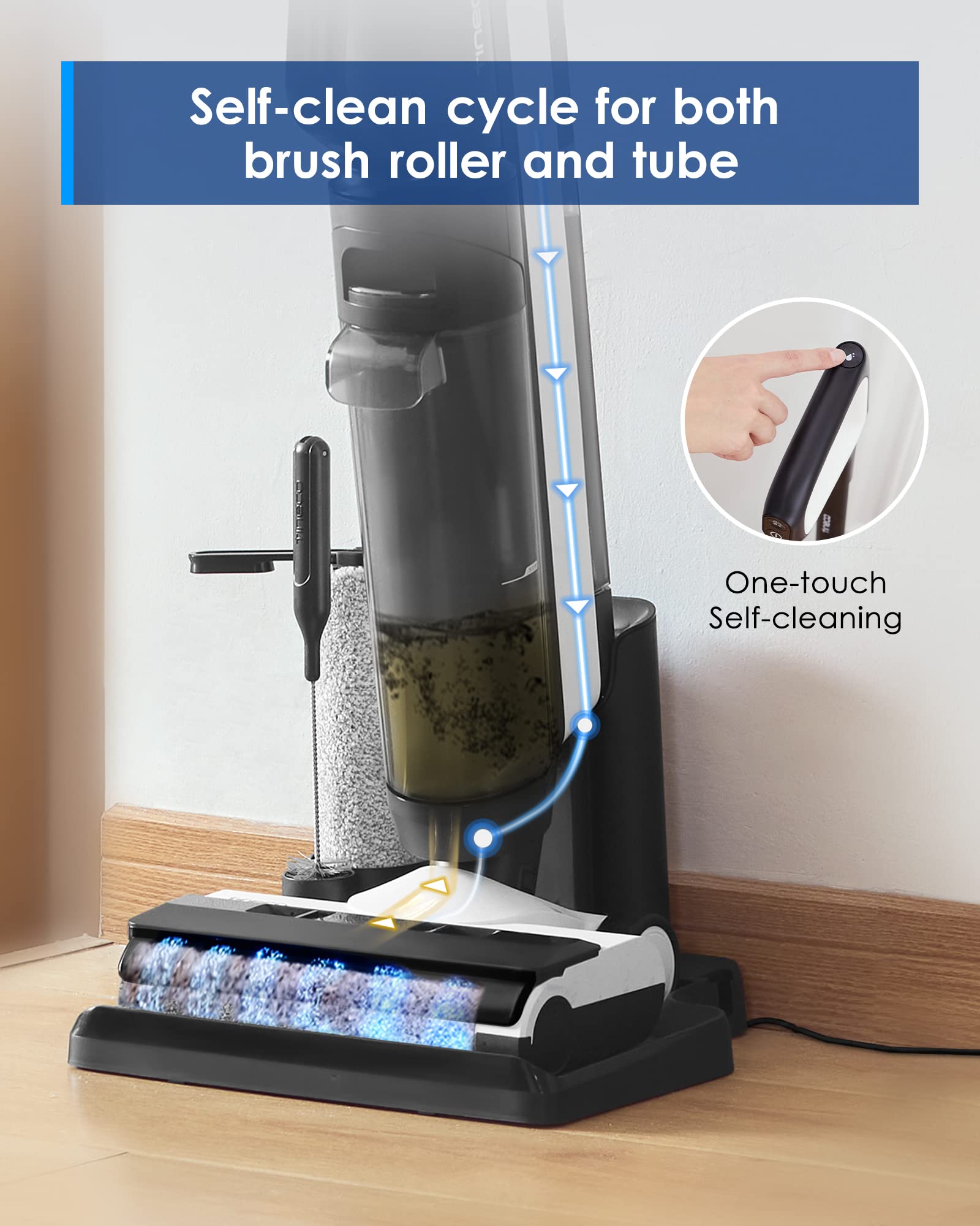 Tineco S5 Cordless Wet Dry Vacuum Cleaner & Mop - Lightweight for Multi-Surface Cleaning at Home