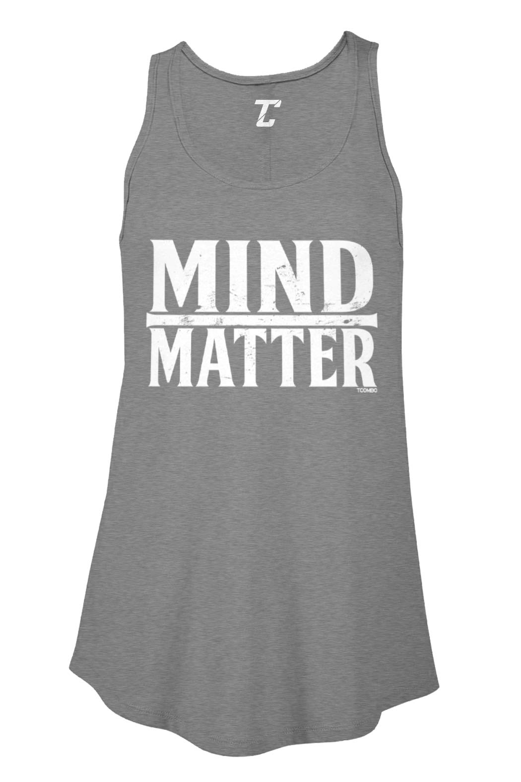 Mind Over Matter - Inspirational Gym Fitness Women's Flowy Tank Top | Workout & Yoga Apparel | Motivational Athletic Wear for Women