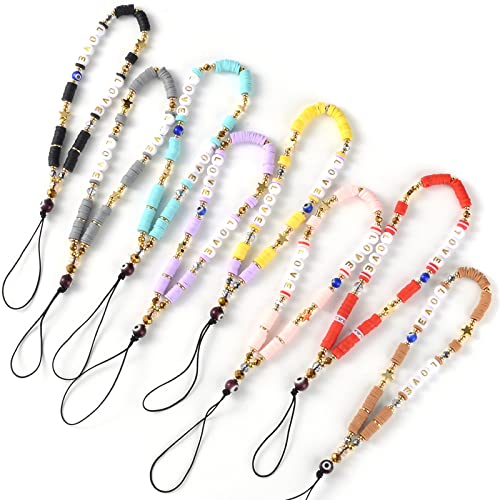 Colorful Beaded Phone Lanyard with Charm - Stylish Phone Chain Strap for Women, Men, Teens - Perfect for Daily Use, Travel, and Events