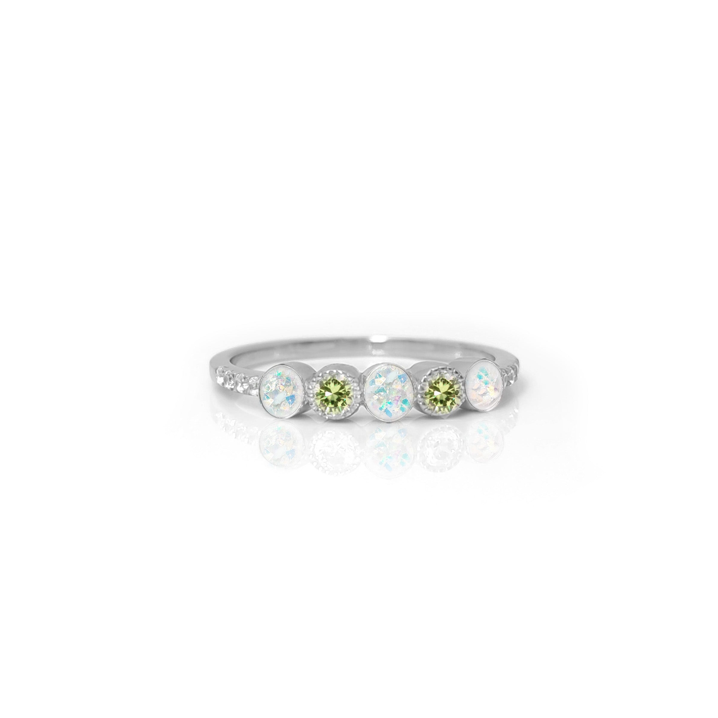 Personalized Birthstone Ashes Ring - Memorial Jewelry for Loved Ones | Cremation Keepsake for Women & Men - Perfect for Remembrance, Anniversaries & Healing