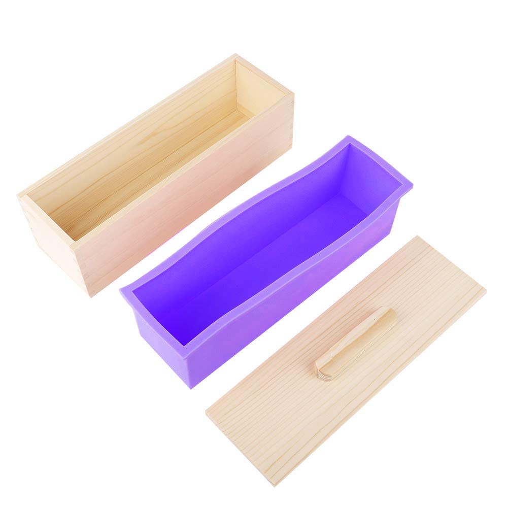 1200ML Rectangle Silicone Soap Molds Kit with Lid - DIY Handmade Soap Making, Cake & Bread Baking Molds for Crafts - Perfect for Homemade Soaps, Candles, Resin Art & DIY Gifts