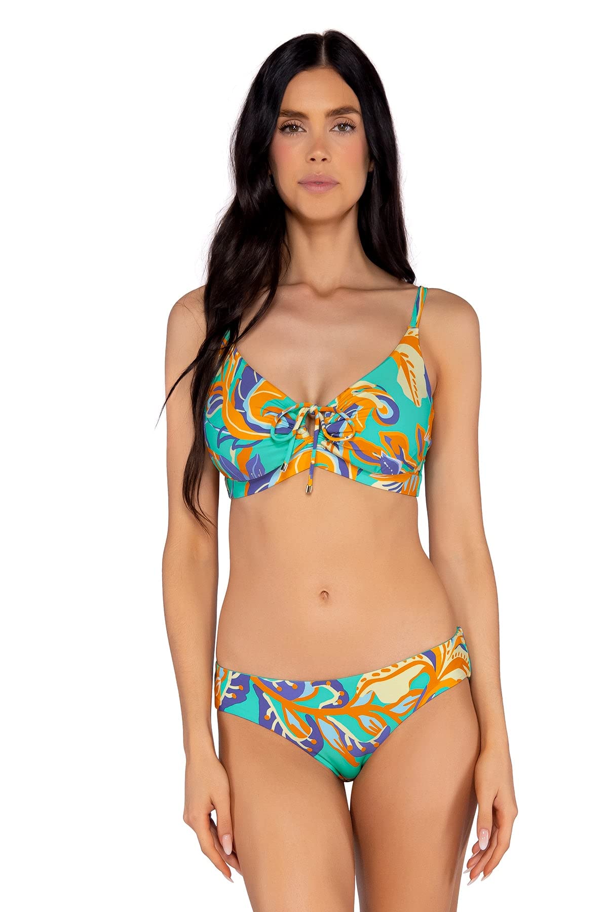 Sunsets Water Lily Kauai Underwire Bralette Bikini Top for 34DD - Perfect for Beach Vacations and Poolside Relaxation