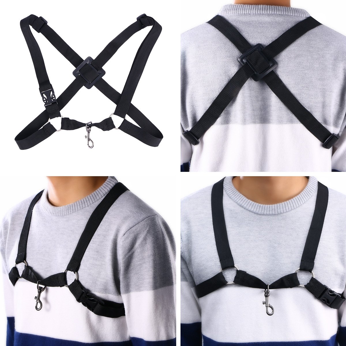 **Artibetter Adjustable Saxophone Shoulder Strap - Comfortable Neck Tape Harness Belt for Saxophone & Clarinet Accessories (Black) - Perfect for Jazz Bands, School Performances & Practice Sessions**