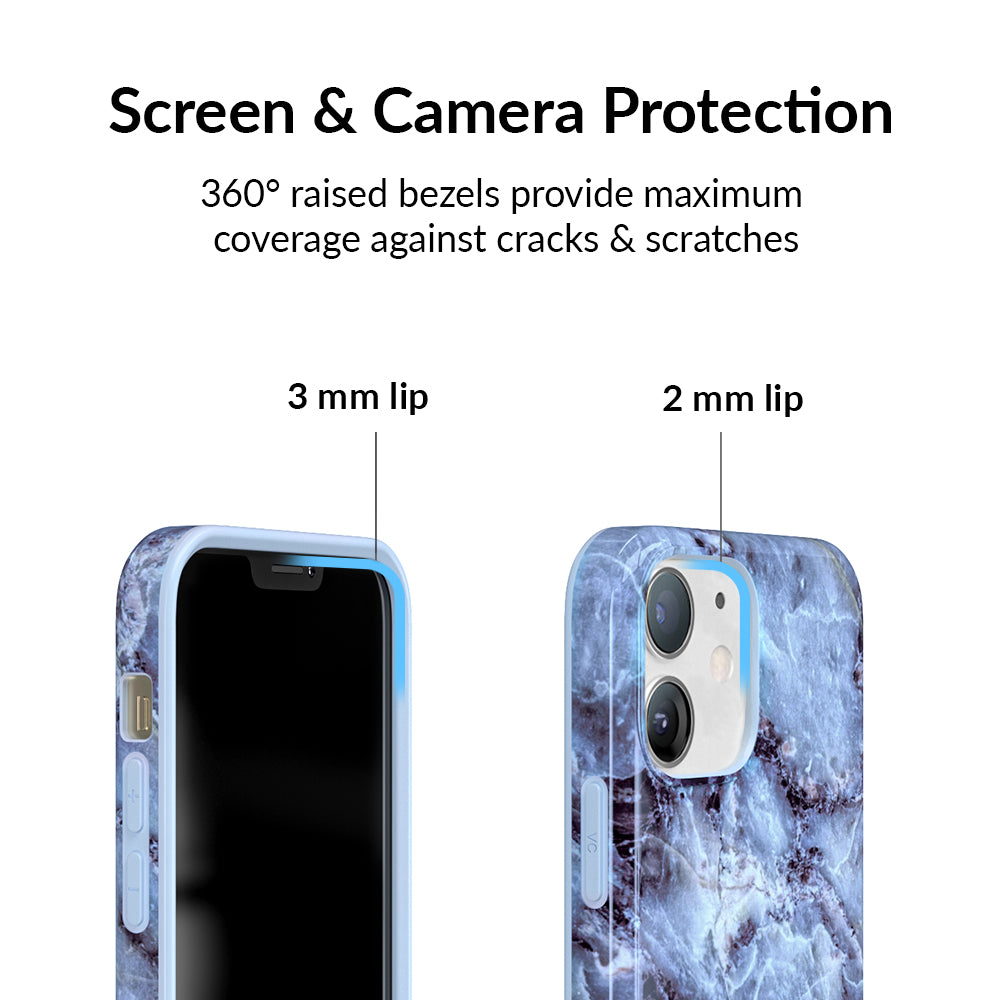 Durable Blue Marble iPhone Case - Shockproof & Slim Design for iPhone [Model] - Perfect for Everyday Protection & Stylish Look at Work, School, or Travel