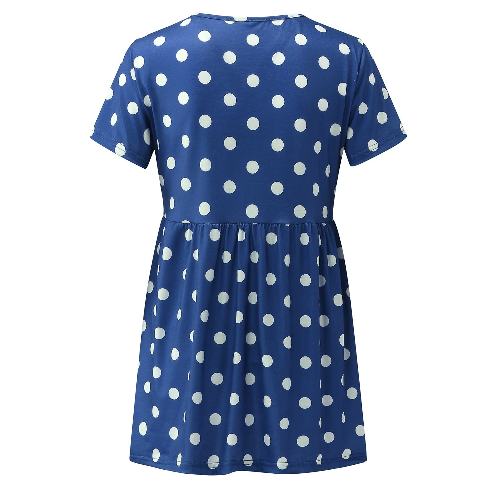 **Women's Maternity Casual Short Sleeve Dot Print T-Shirt - Cute Funny Pregnancy Top for Everyday Wear, Nursing & Maternity Photos**
