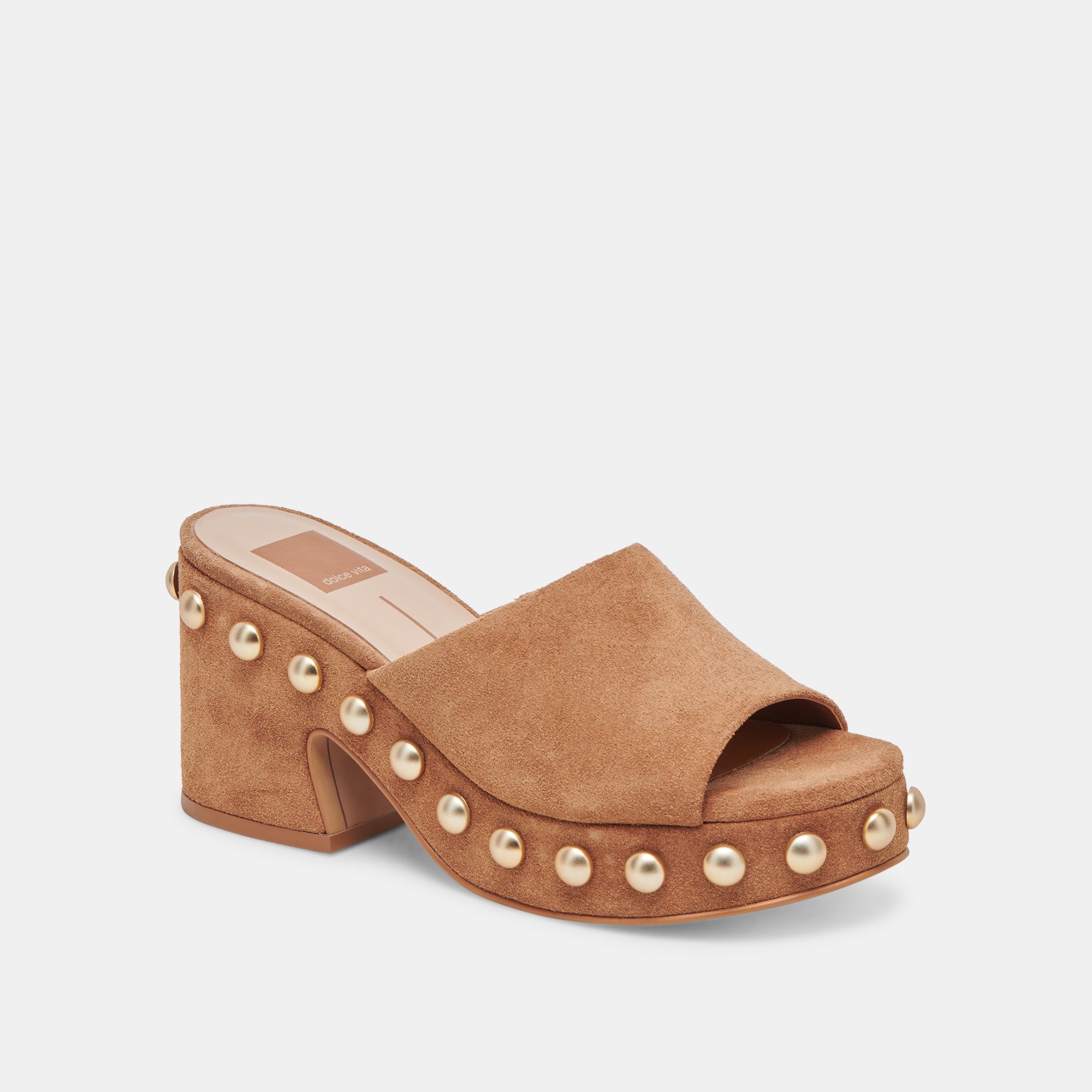 Glori Heels Pecan Suede - Women's Stylish Block Heel Pumps for Office, Party & Wedding - Comfortable & Elegant Shoes for Any Occasion