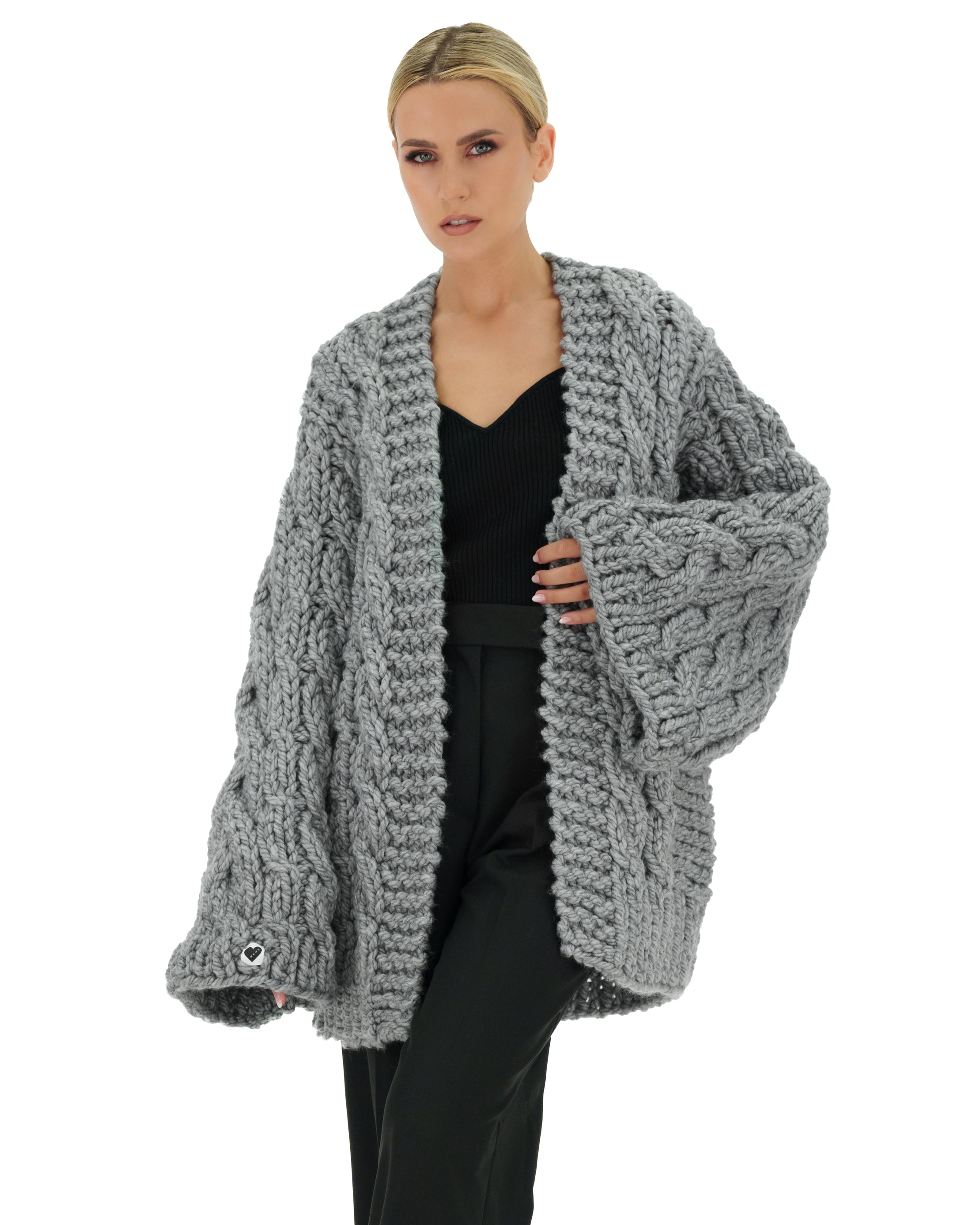 Cozy Cable Knit Cardigan Sweater for Women - Soft Chunky Knit Open Front Long Sleeve Wrap - Perfect for Fall, Winter & Layering Outfits