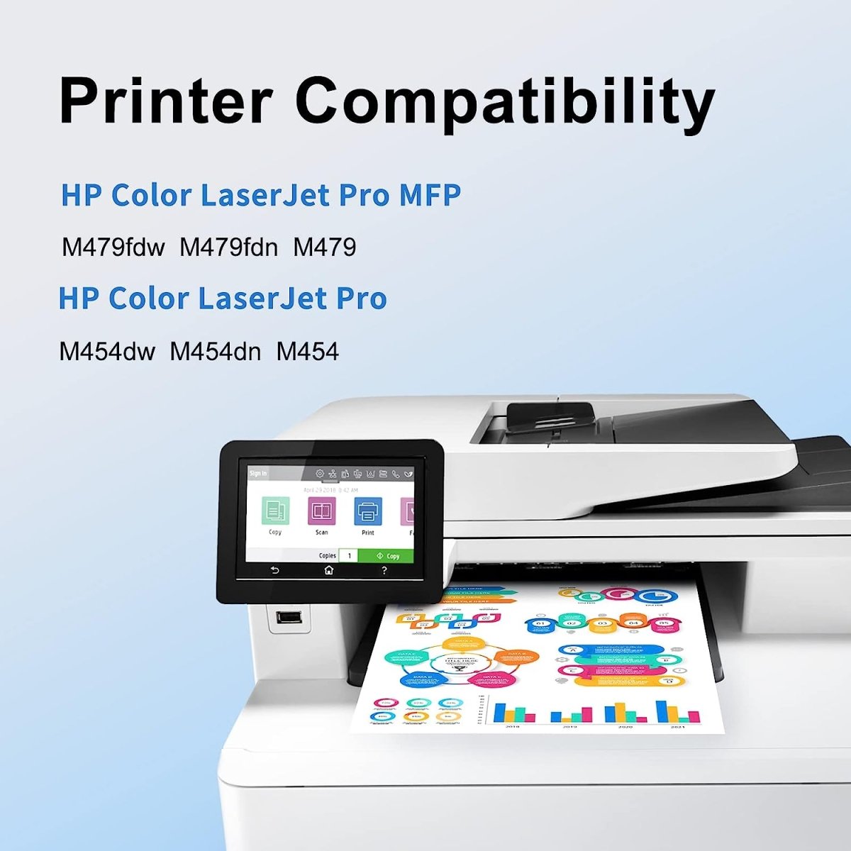 HP 414X High Yield Remanufactured Toner Cartridge 4-Pack (Black, Cyan, Yellow, Magenta) - Compatible with HP Printers for Office & Home Use
