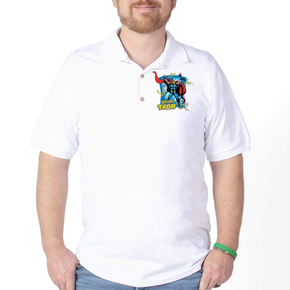 Mighty Thor Golf Shirt - Men's Marvel Superhero Polo Shirt for Golf & Casual Wear | Perfect for Golf Tournaments, Father's Day Gifts & Superhero Fans