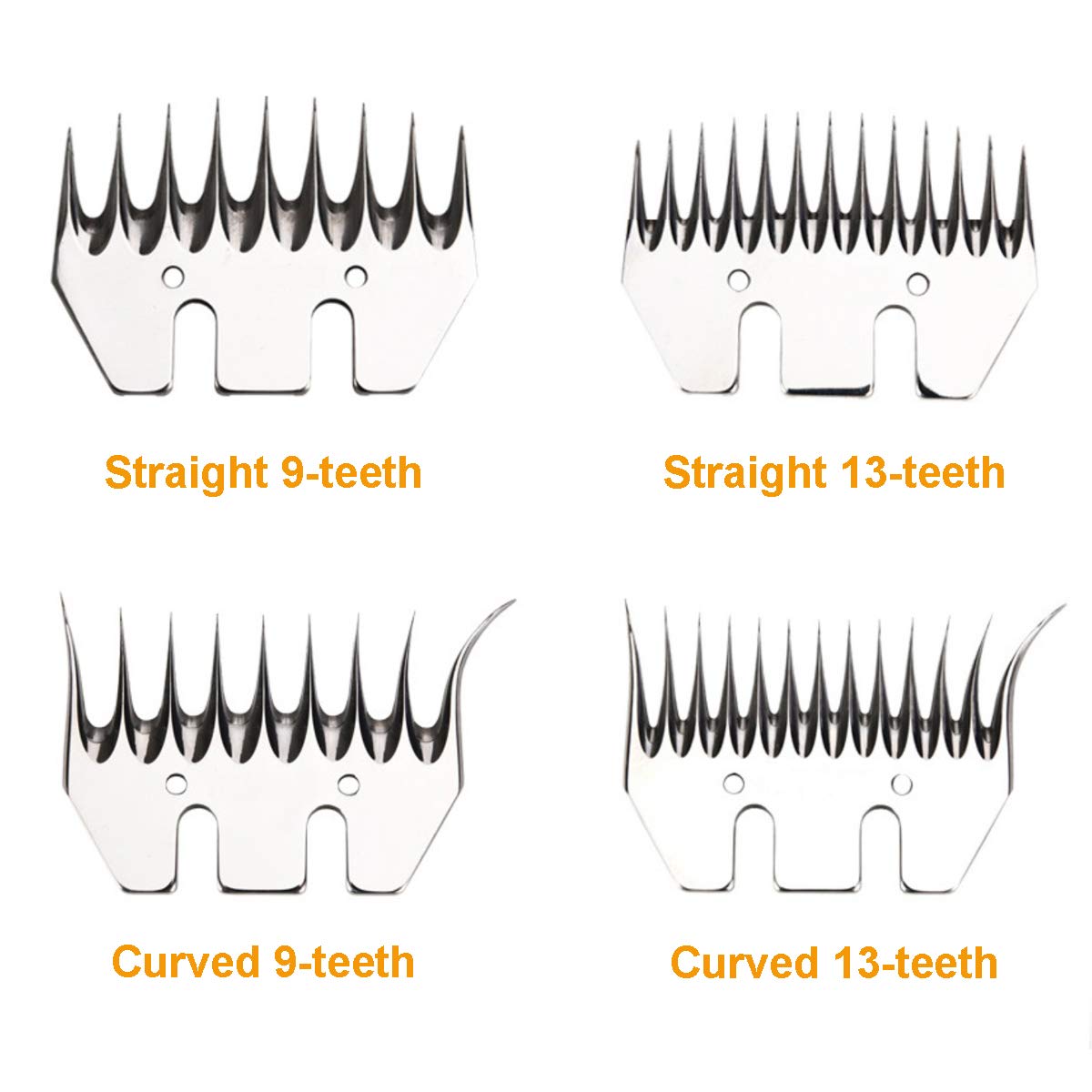 Sheep Shears & Wool Clippers Set - 13-Tooth Stainless Steel Replacement Blades with Shearing Comb - Professional Grooming Tools for Sheep, Alpacas & Livestock - Perfect for Farm Shearing & Animal Hair Trimming