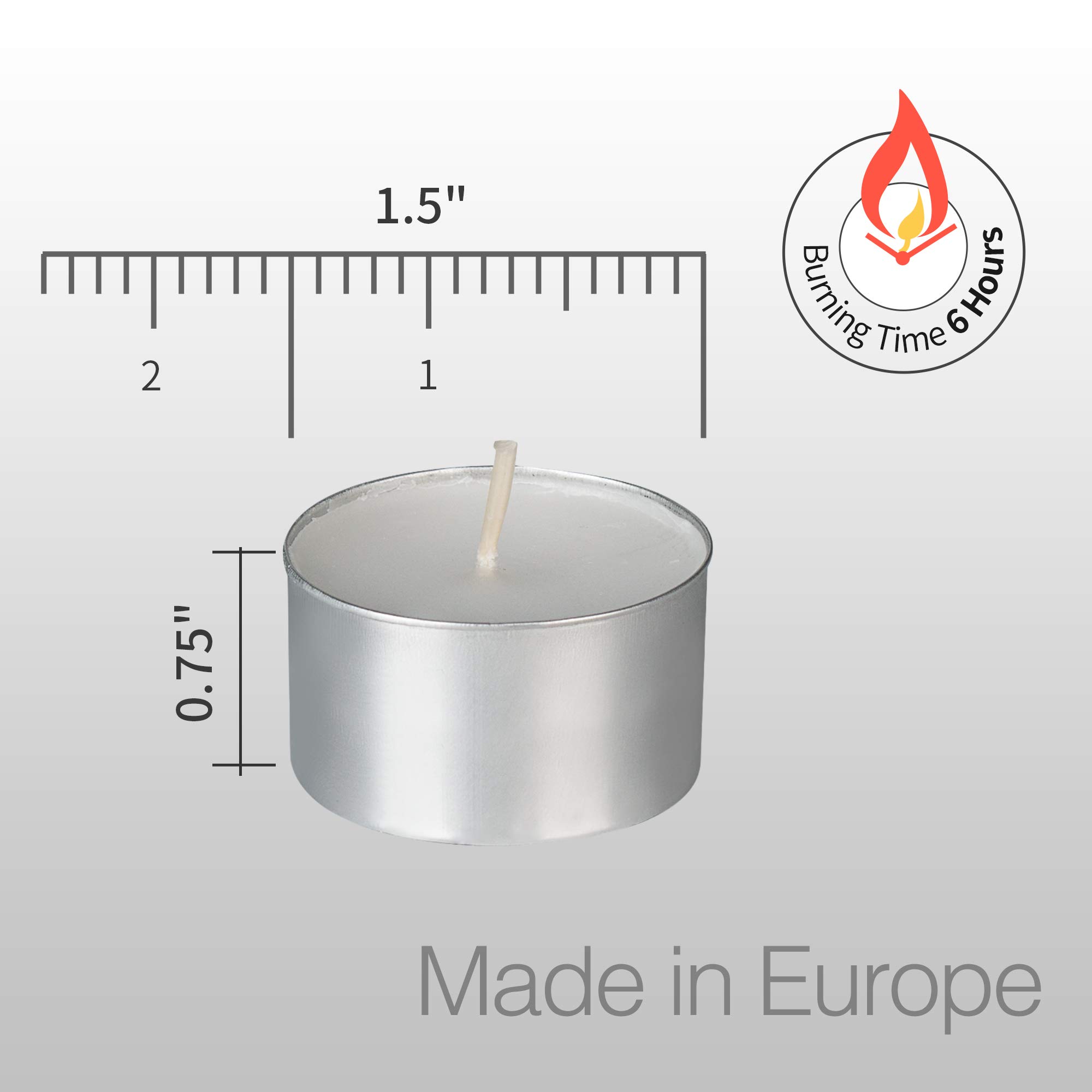 Unscented White Tealight Candles - 200 Pack, 6-7 Hour Burn Time, Smokeless Mini Votive Paraffin Candles with Cotton Wicks for Home Decor, Weddings, Christmas, Shabbat & Romantic Dinners